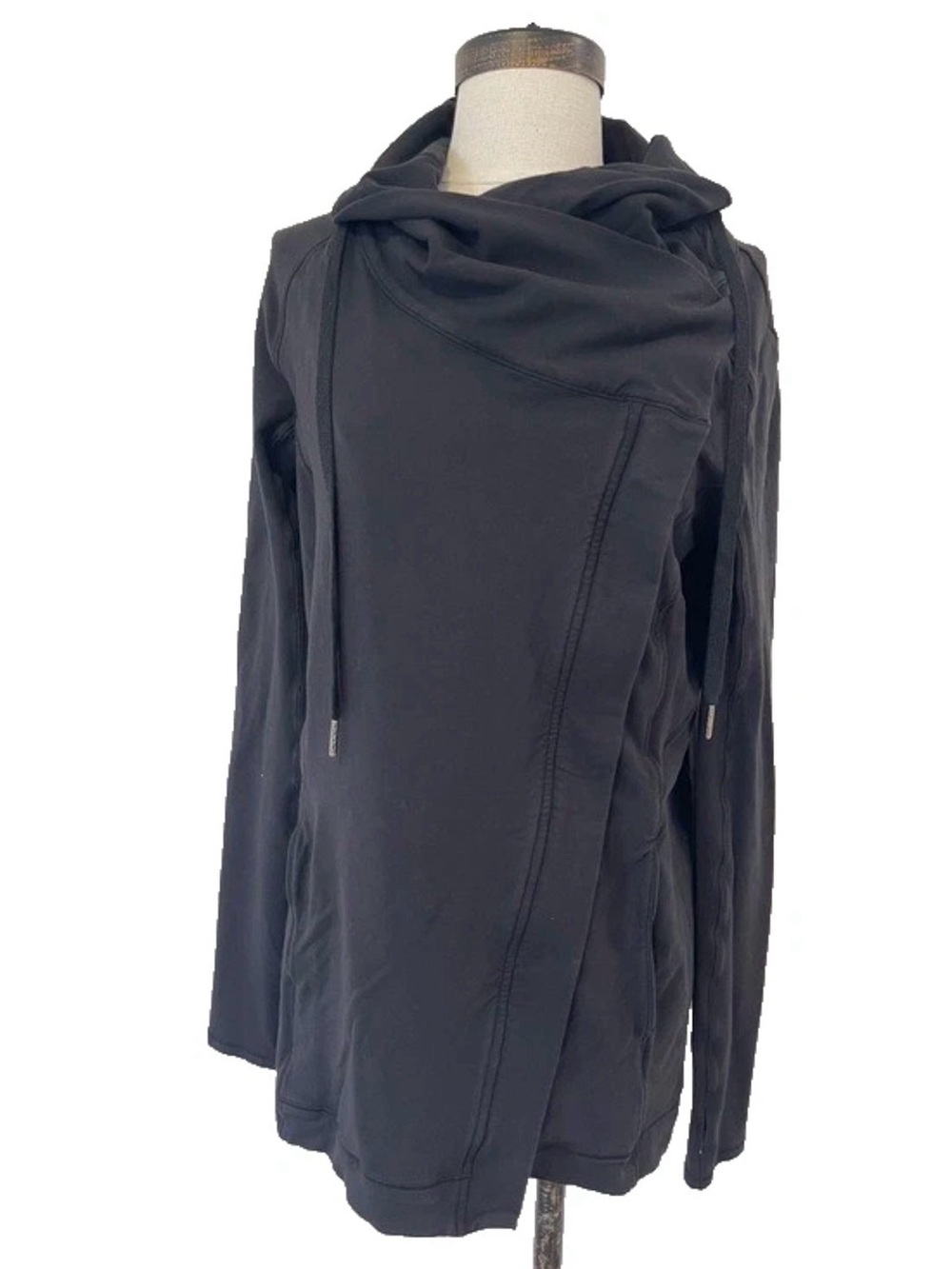 Lululemon Womens Black Coast Easy Wrap Full Zip Long Sleeve Jacket Size 8